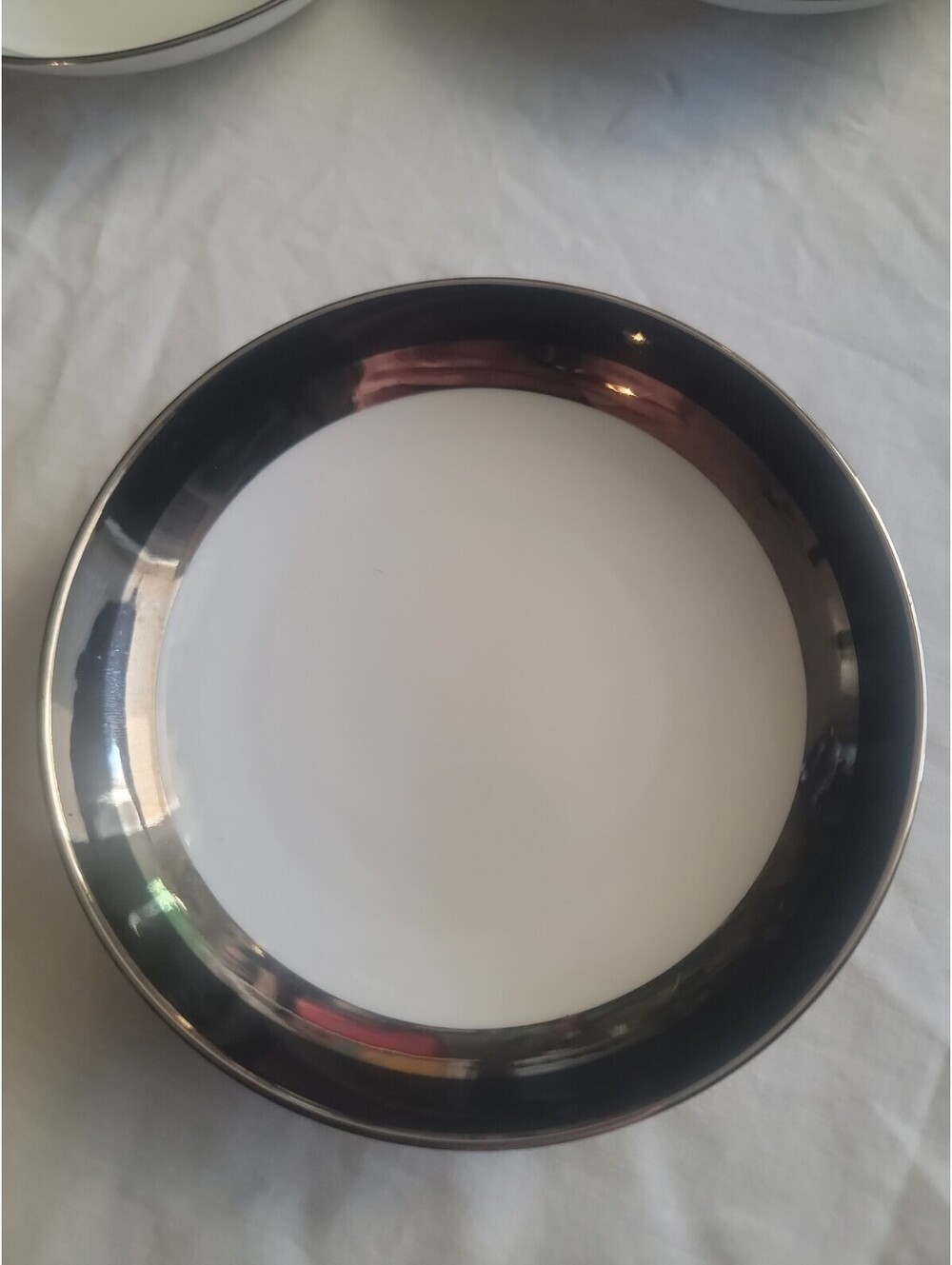 Genuine Fine China Japan Gemini Black/ Gold Desert Plate Excellent Multiple Avai